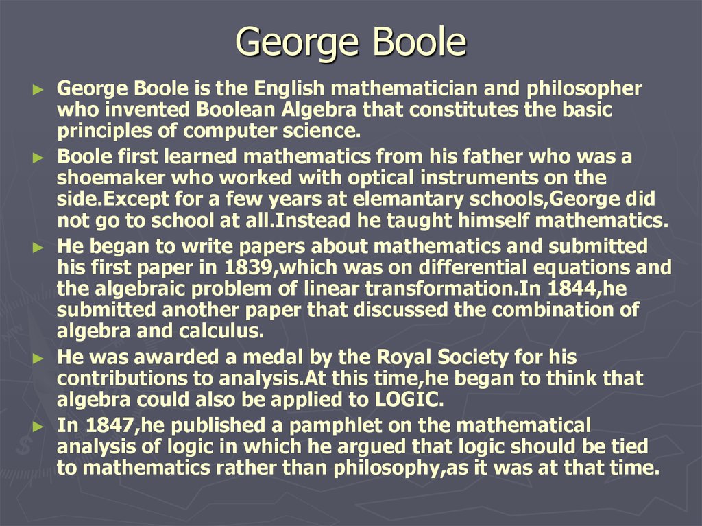 george boole contribution to computer