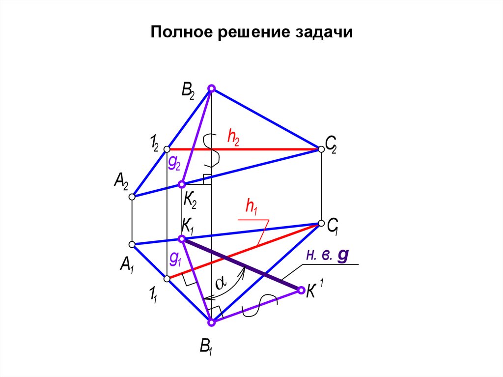 Комплексный чертеж плоскости. Комплексный чертеж плоскости треугольника. Полное решение задач. Комплексная плоскость как представить обычному человеку.