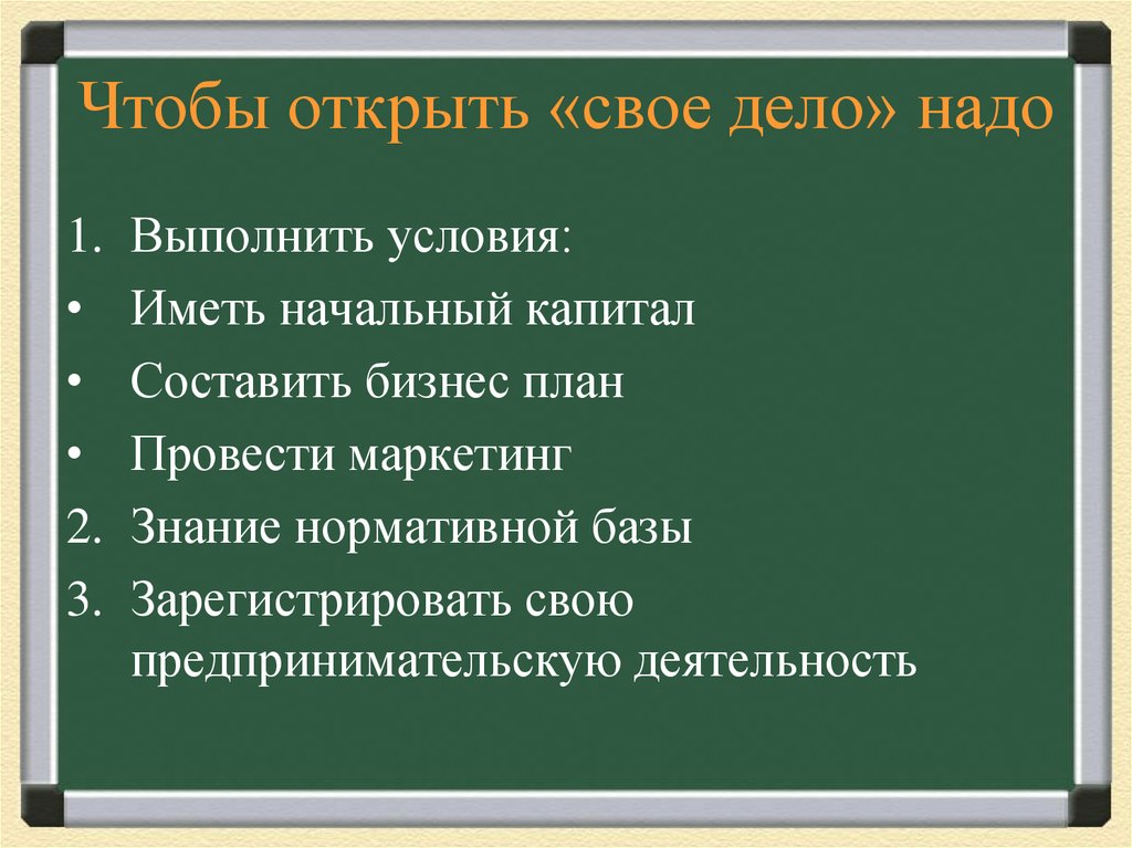 Составьте свой бизнес план обществознание