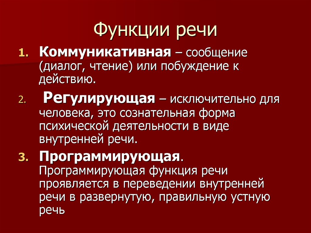 Функции речи