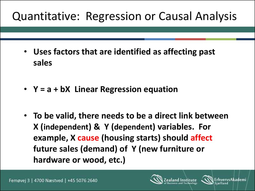 Quantitative: Regression or Causal Analysis