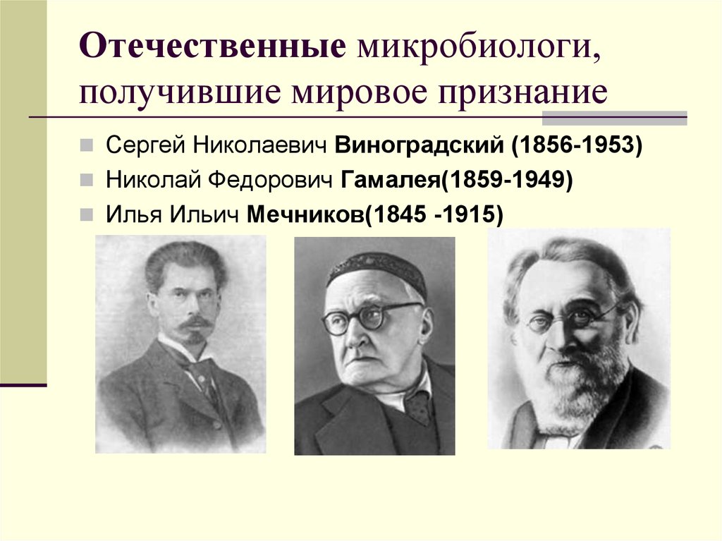 Роль отечественных. Отечественные ученые микробиологи. Гамалея и Мечников. Ученые микробиологи. Вклад отечественных ученых в микробиологию.