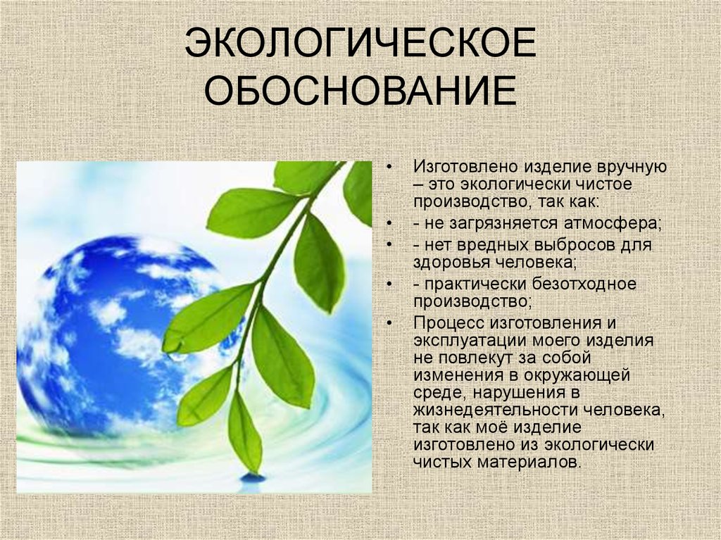 Обоснование технологии. Экологическое обоснование. Экологическое обоснование проекта. Экологическое обоснование по технологии. Экономическое и экологическое обоснование.