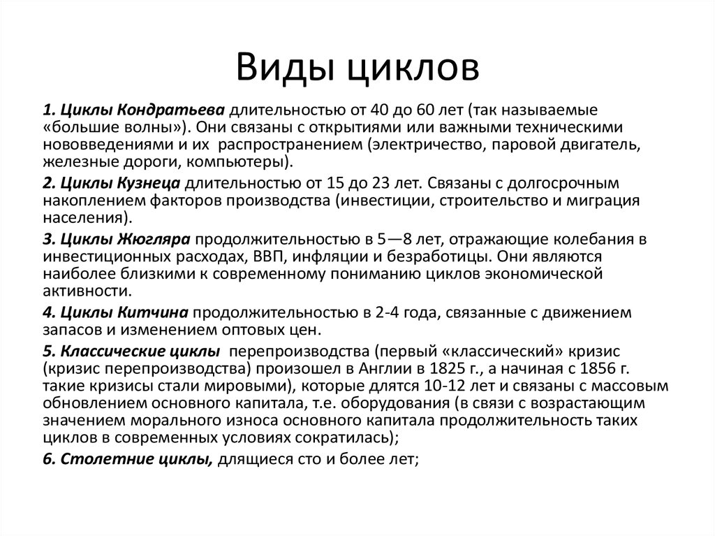 Типы циклов. Виды циклов Кондратьева. Цикл Кондратьева 60 лет. Циклы Кондратьева география 9 класс презентация.