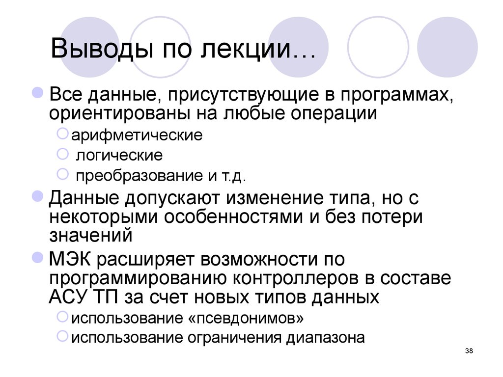 Какие элементы творчества могут присутствовать в данном. Выводы лекции. Данные присутствуют. Архитектура питания вывод по лекции.