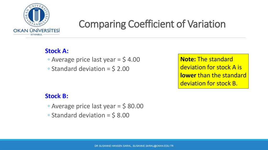 Comparing Coefficient of Variation