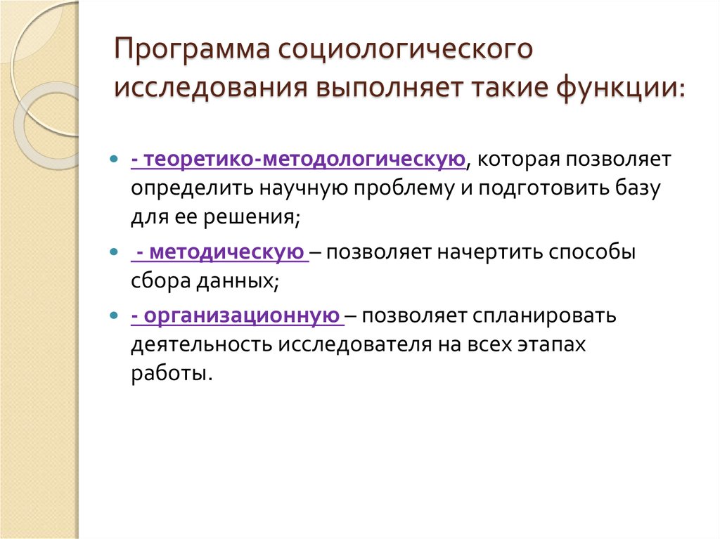 Проекты социологического исследования