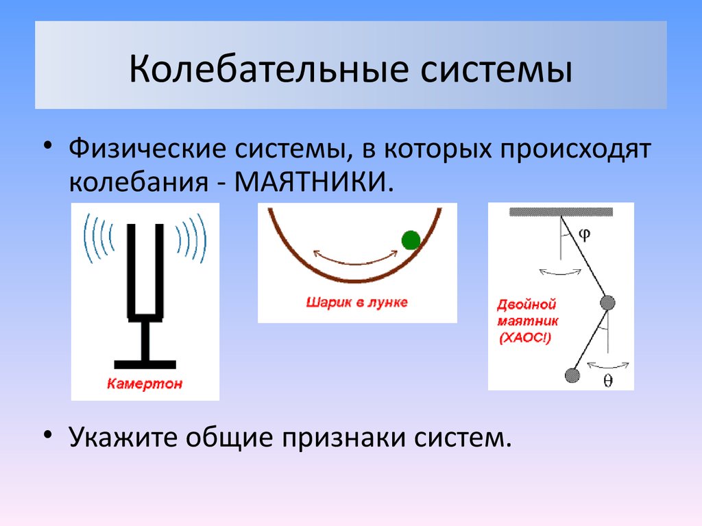 Колебательные системы маятник