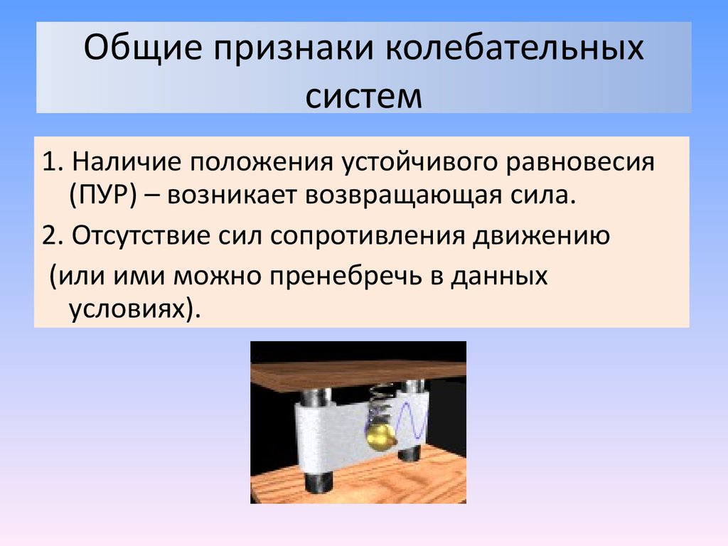 Признак колебательного движения. Общие признаки колебательных систем. Основной признак колебательной системы. Общий признак систем колебаний. Основной признак колебания.