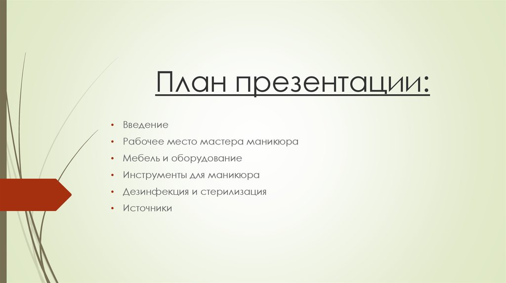 План презентации: