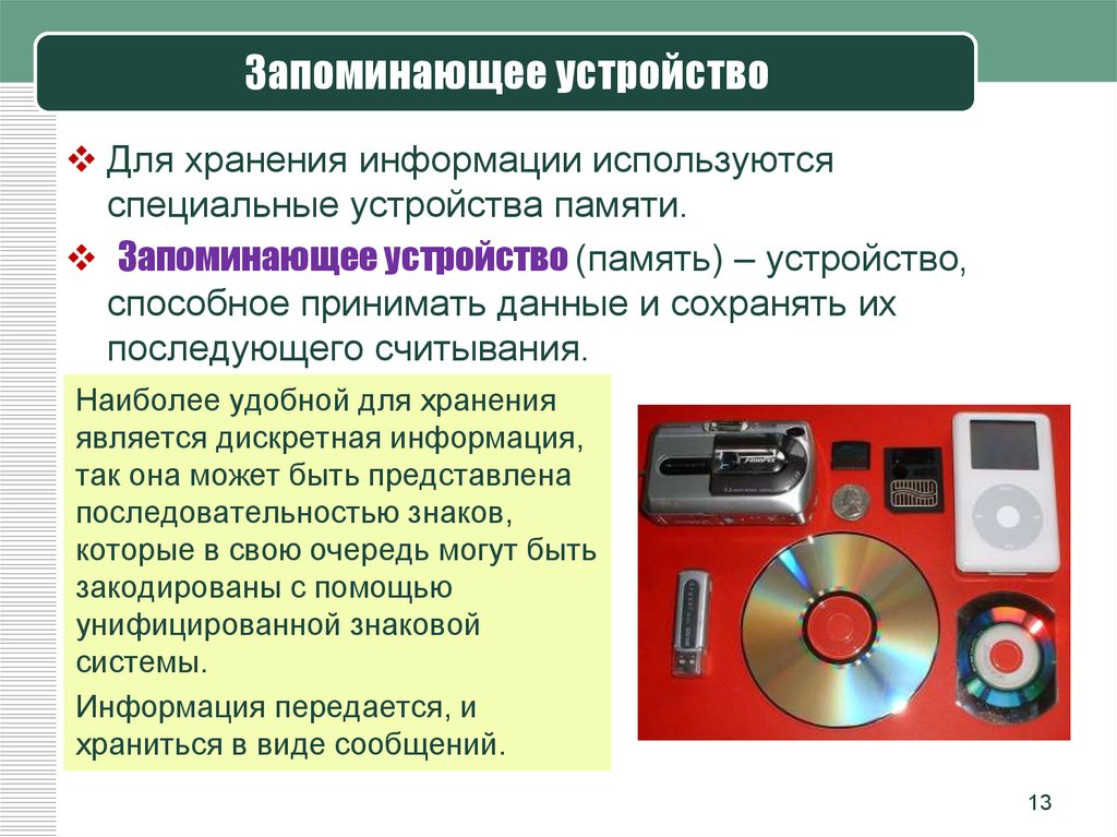 Презентация запоминающие устройства