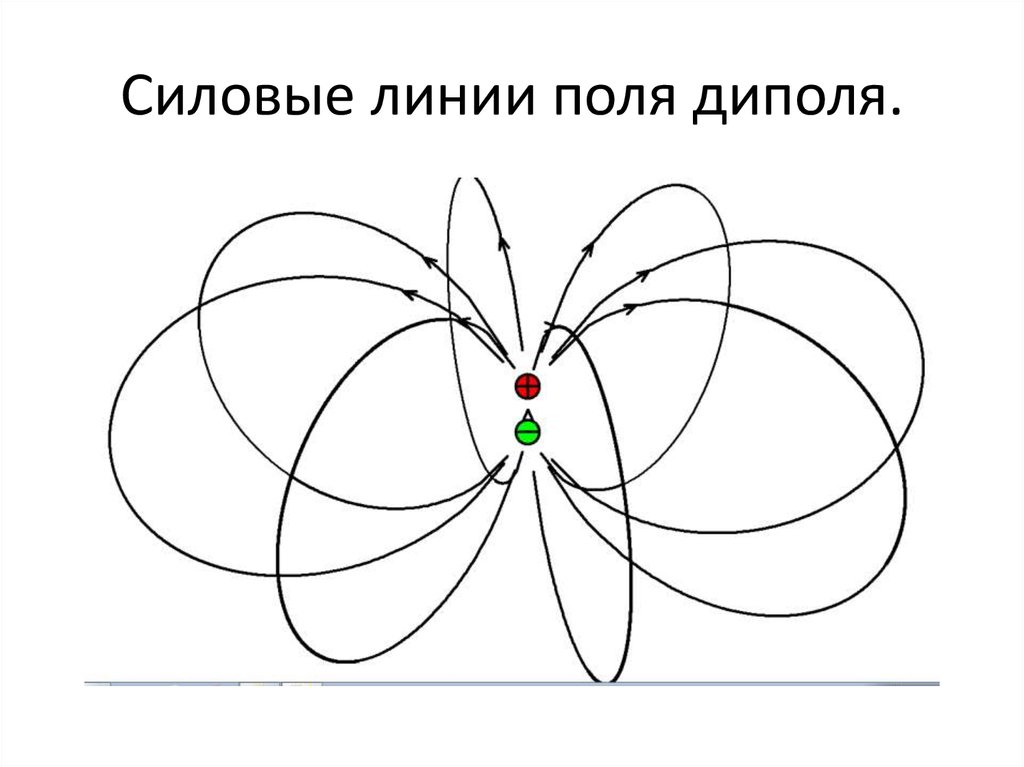 Силовые линии поля диполя.