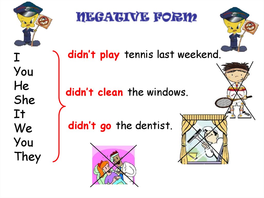 Simple Past Tense Affirmative And Negative Form Online Presentation