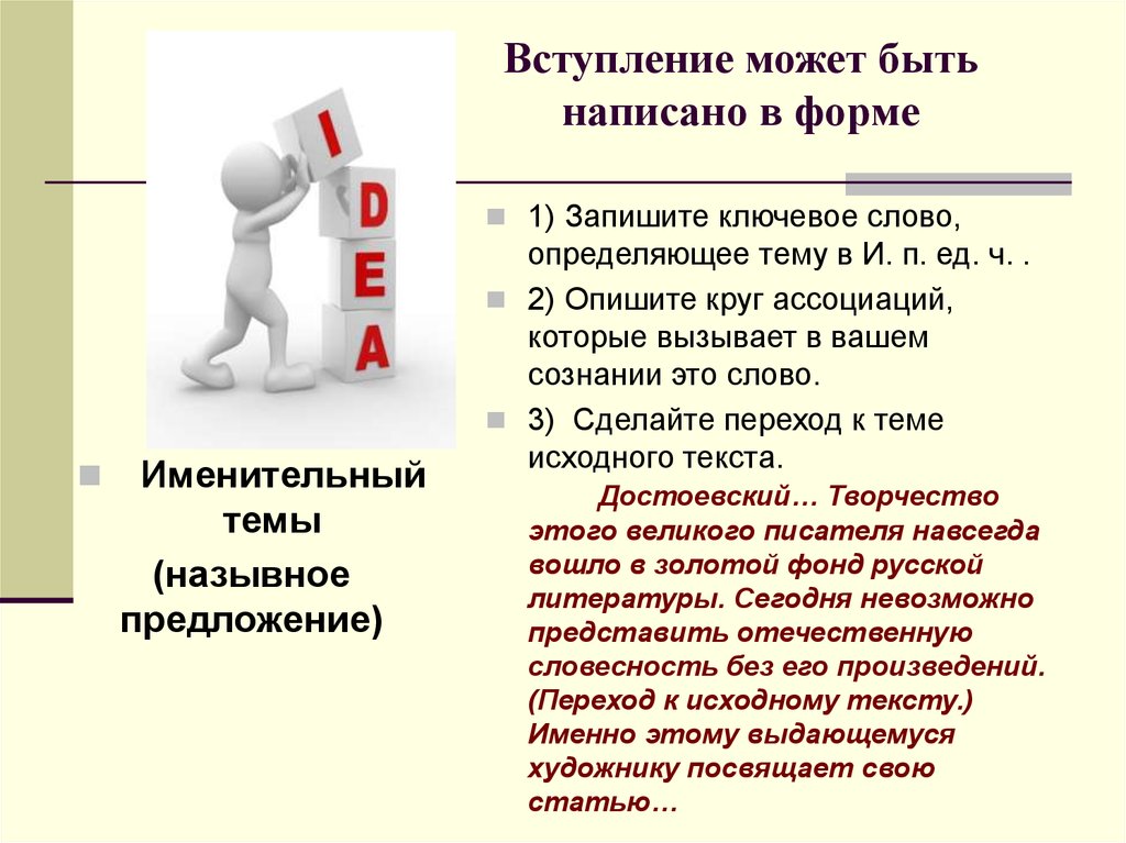 Вступление перед