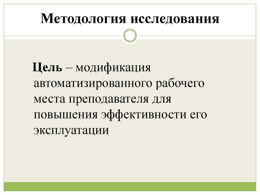 Методология исследования