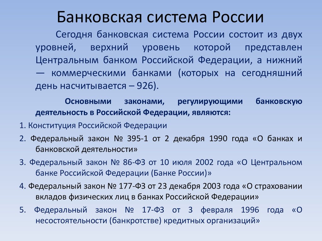 Банковская система России