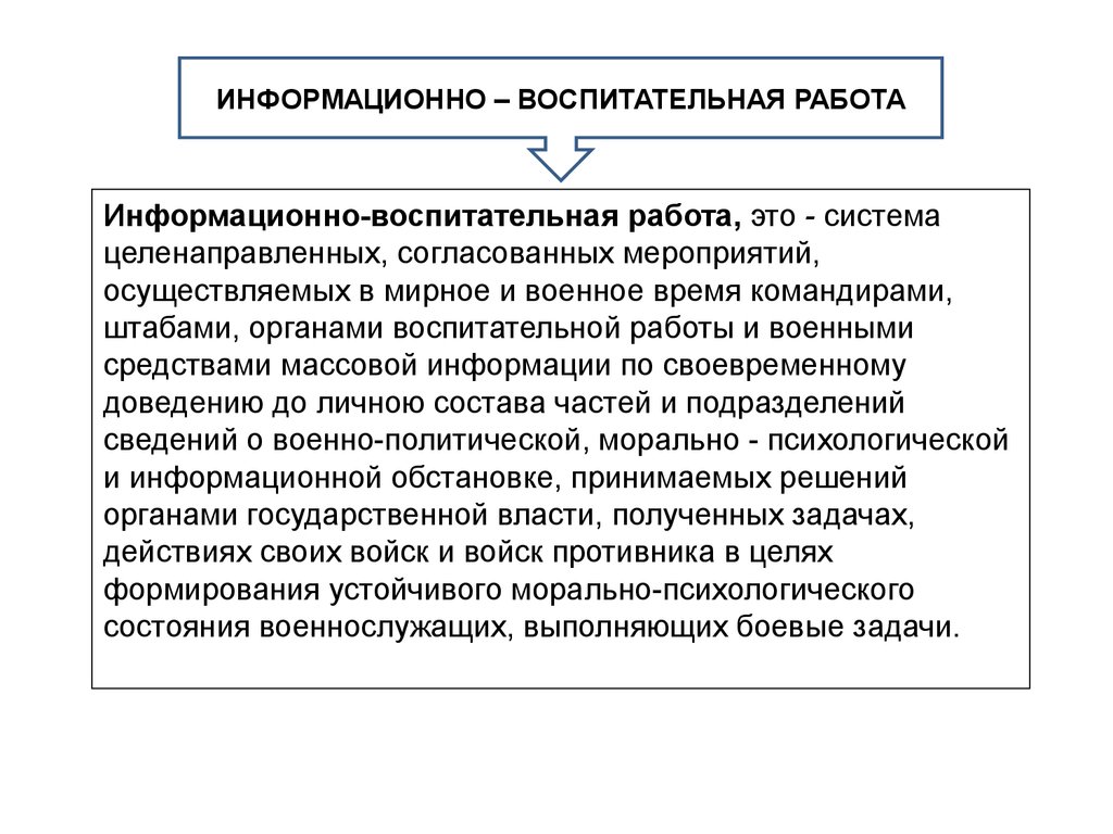 Методы вр. Информационно-воспитательная работа. Организация информационно воспитательной работы. Цели информационно воспитательной работы. Информационно-воспитательная работа в армии.