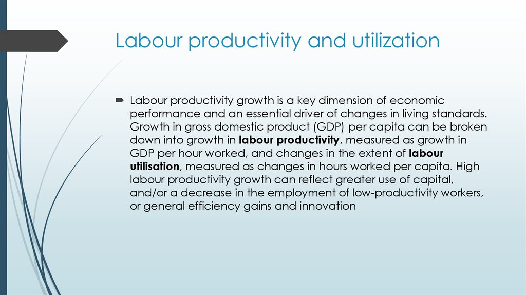 Labour productivity and utilization