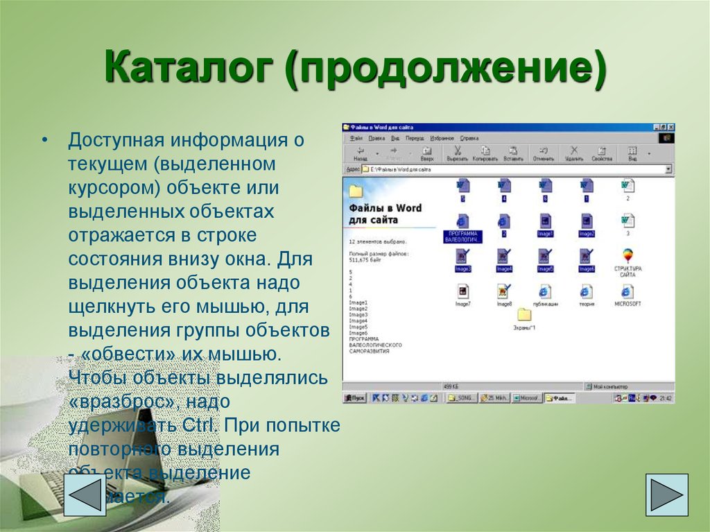 Используя информацию и иллюстративный материал содержащийся в каталоге demo 13 создайте презентацию