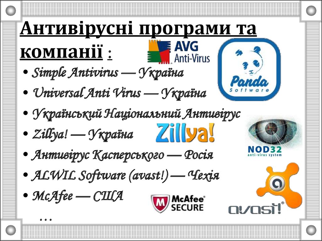 Реферат: Програми архіватори антивірусні програми