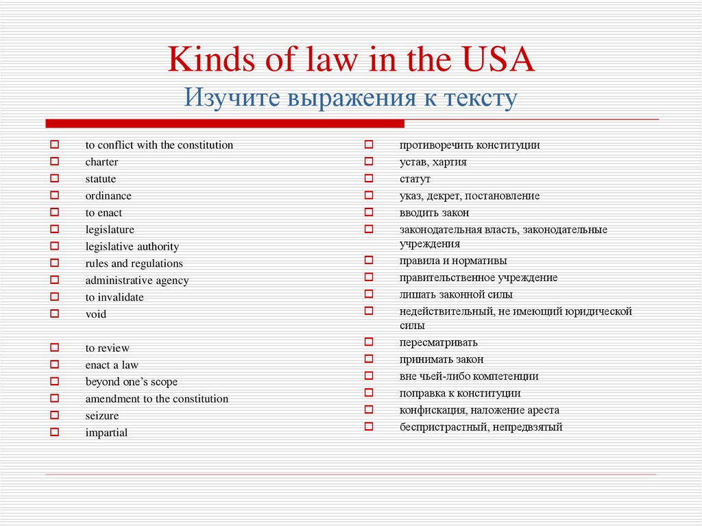 Kinds of messages. Kinds of Law. Types of Law in USA. Areas of Law. Types of lawyers.