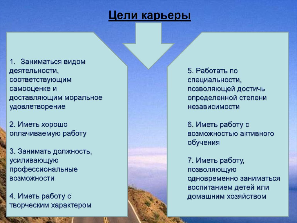 Частные цели и планы деятельности способствующие осуществлению моей карьеры