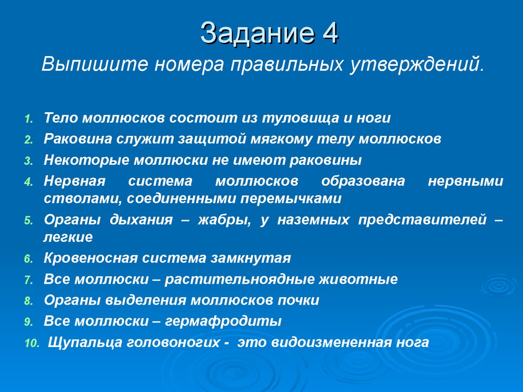 Тело моллюсков состоит из туловища и ноги. Выпишите номера правильных утверждений. Выпишите номера правильных утверждений моллюски. Выпишите номера правильных утверждений . Правильные утверждения. Задачи урока по моллюскам.