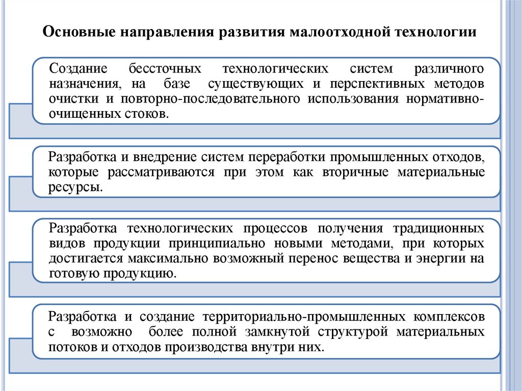 Основные направлен. Основные направления в малоотходные технологии. Основные направления развития малоотходных технологий.. Основные направления развития малоотходные (безотходные) технологии. Направлением совершенствования малоотходных технологий не является.