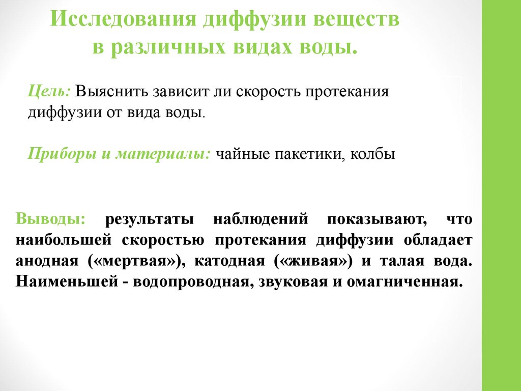 Виды диффузии
