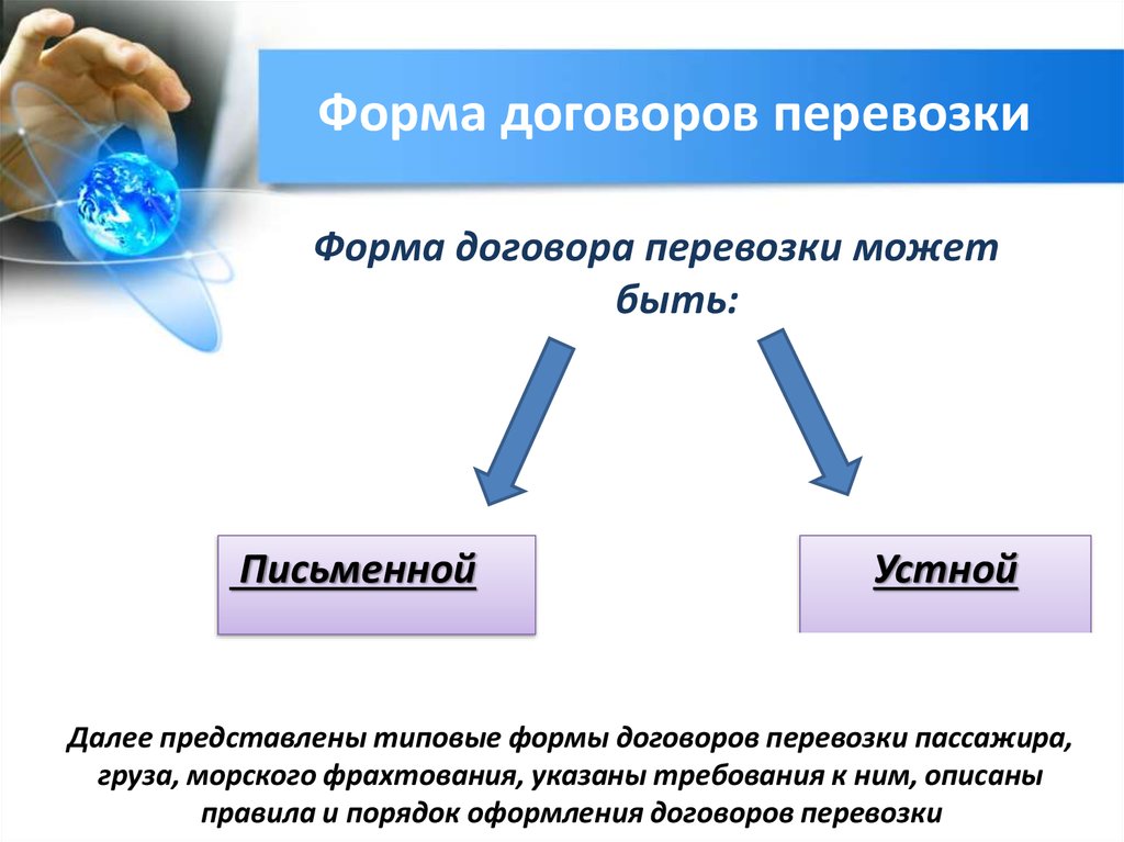 Презентация на тему договор перевозки