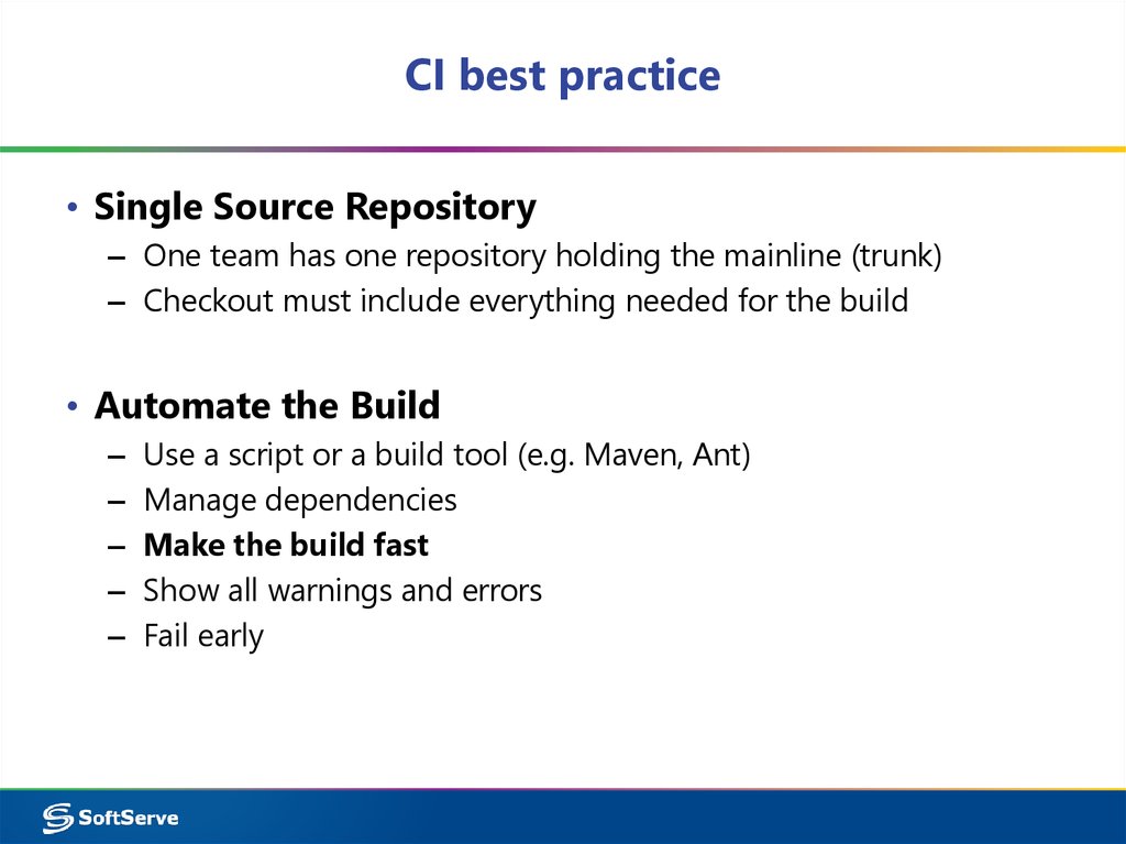 CI best practice