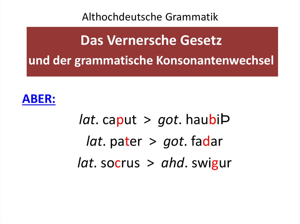 Althochdeutsche Grammatik