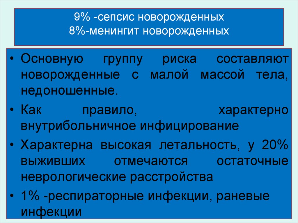 Клиническая картина сепсиса новорожденных