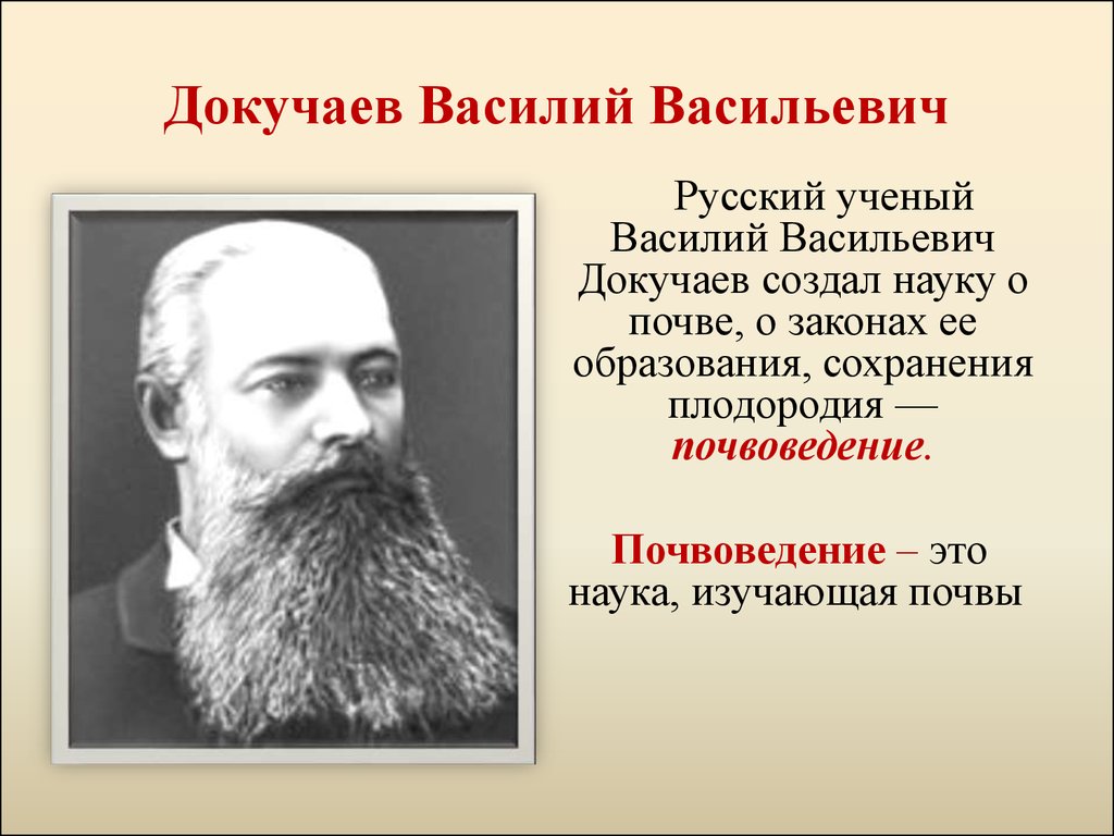 Докучаев назвал почву зеркалом природы какие