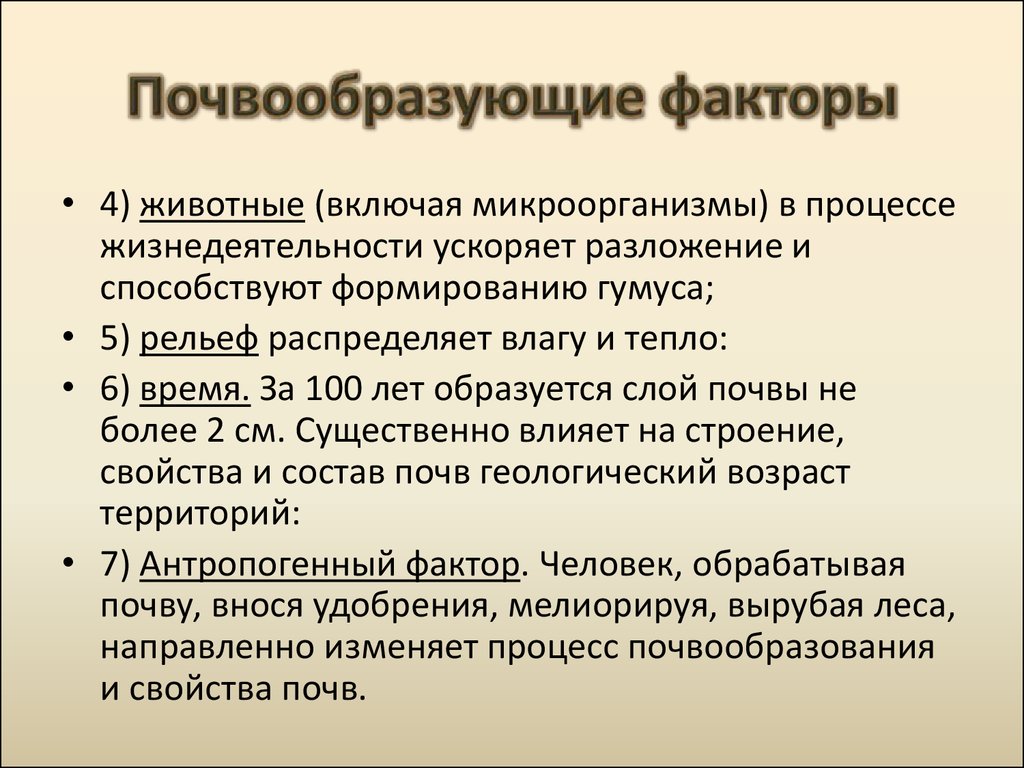 Описание фактора. Факторы формирования почвы. Факторы почвообразования. Очвообразующие фактор. Почвообразующие факторы.