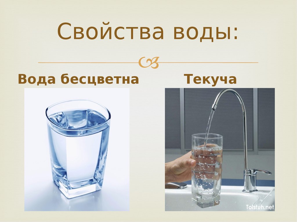Свойства воды: