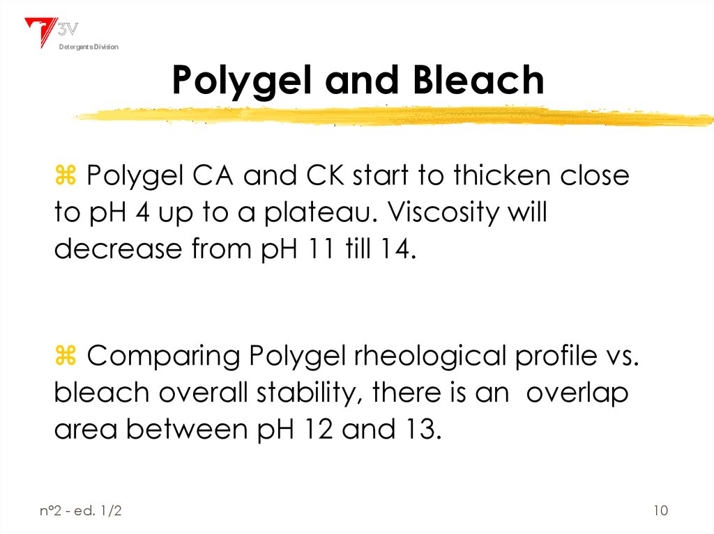 Polygels Tempoxy-LO in NaClO based formulations - презентация