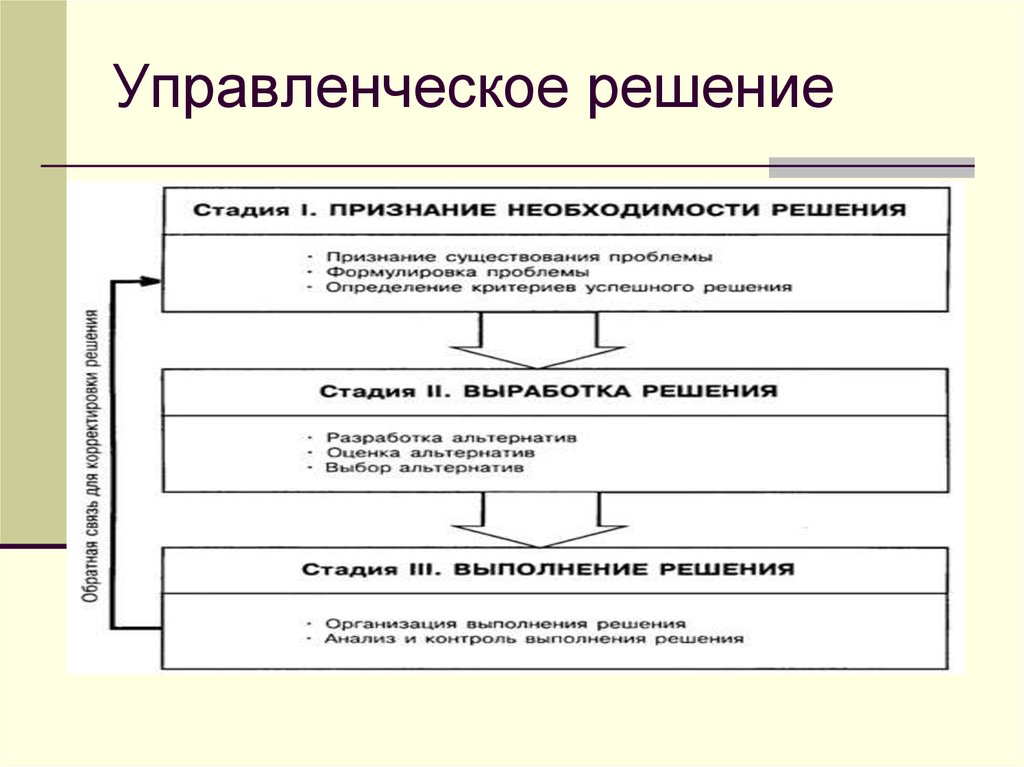 Организация выполнения принятых решений