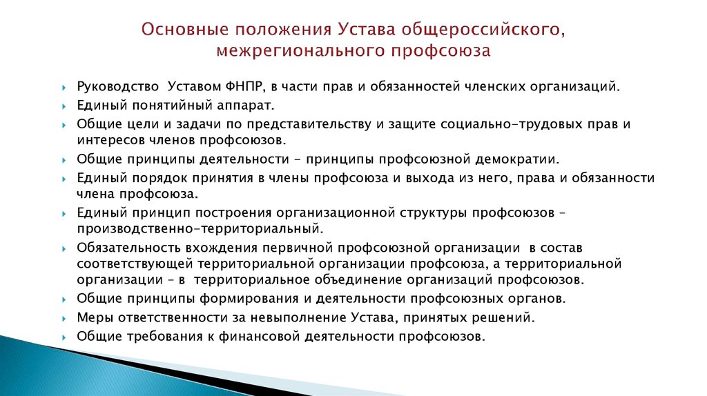 Устава положения общественного объединения