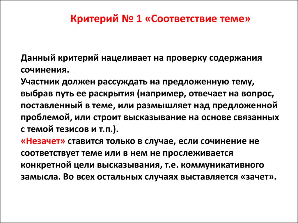 Соответствие темы