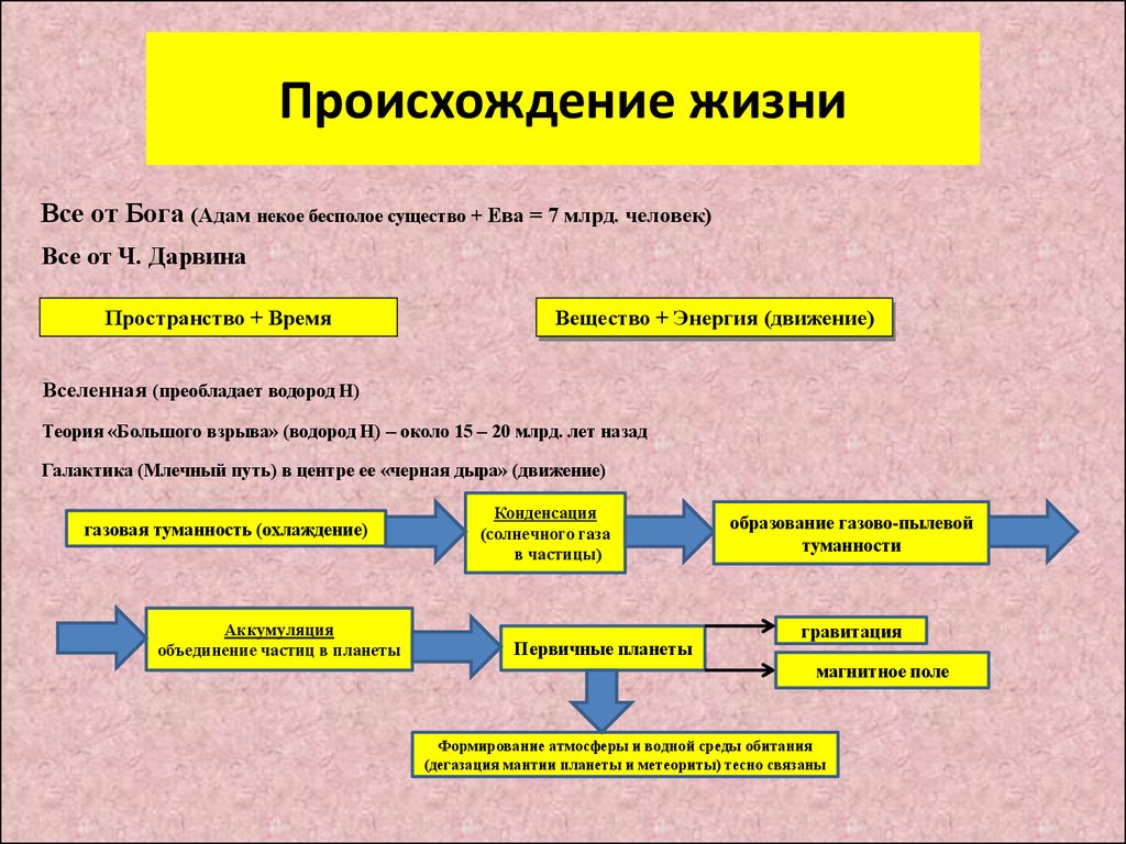 Тест времени жизни. Происхождение жизни презентация. Вещество энергия пространство время.