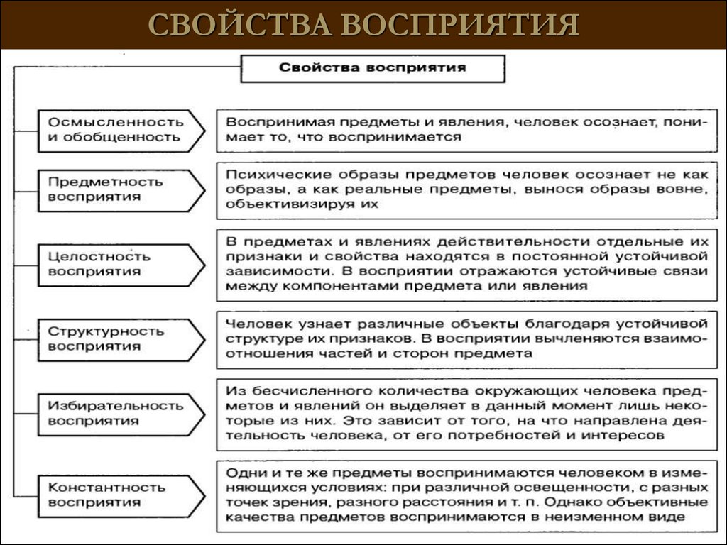 Восприятие психология презентация