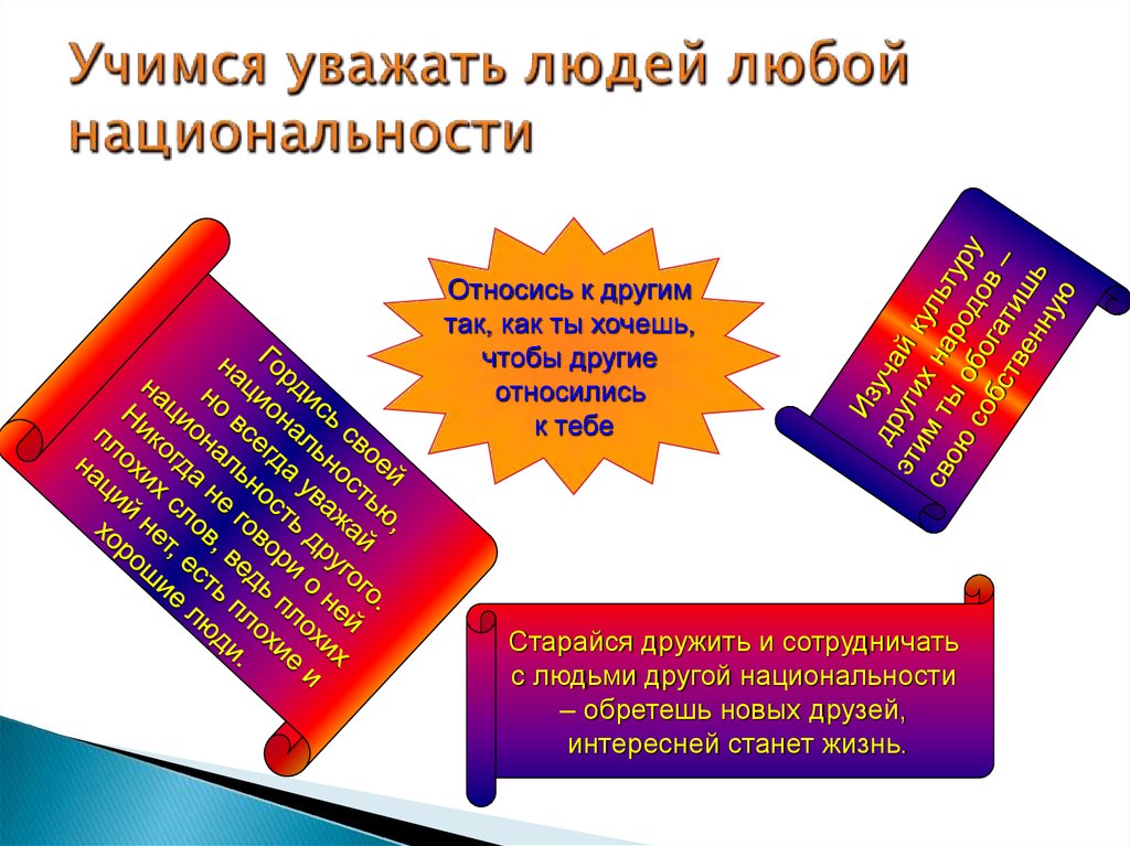 Их как правило уважают. Учимся уважать людей любой национальности. Памятка Учимся уважать людей любой национальности. Правила уважения людей любой национальности. Памятки-правила «Учимся уважать людей любой национальности»..