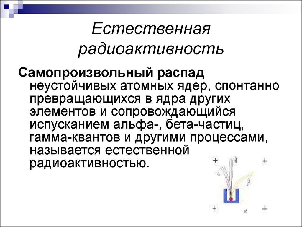 Что представляет собой явление радиоактивности. Раскройте понятие о естественной радиоактивности. Естественная радиоактивность. Естественная радиоактивность физика. Естественная радиоактивность кратко.