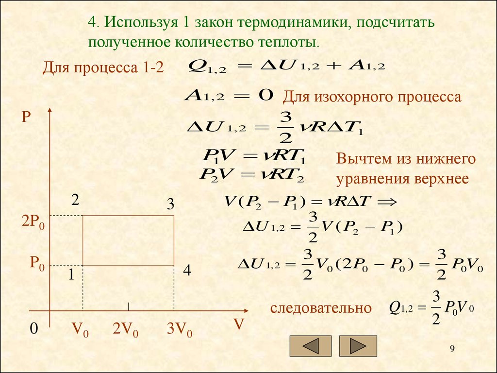 Алгоритм решения задач на определение к.п.д. теплового цикла по графику  зависимости давления от объема - презентация онлайн