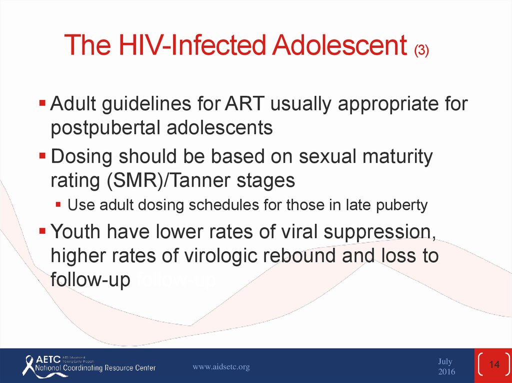 The HIV-Infected Adolescent (3)