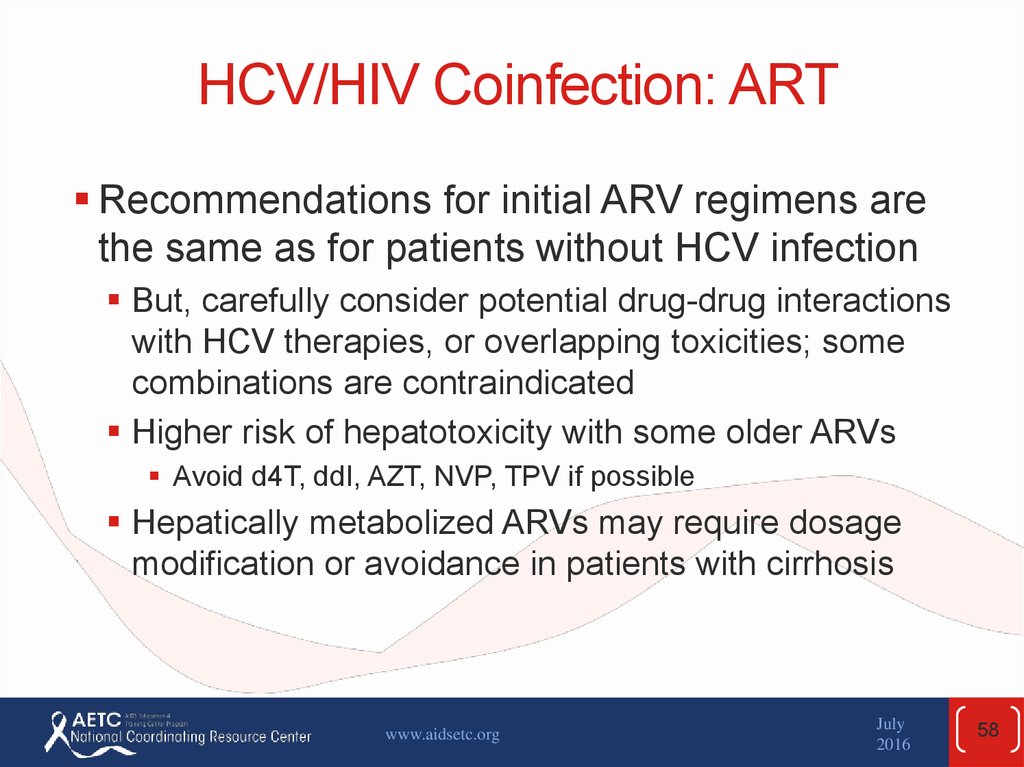 HCV/HIV Coinfection: ART