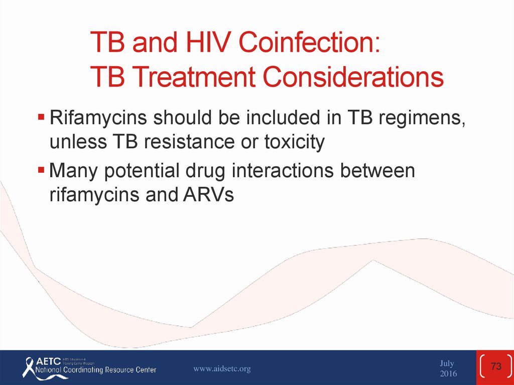 TB and HIV Coinfection: TB Treatment Considerations