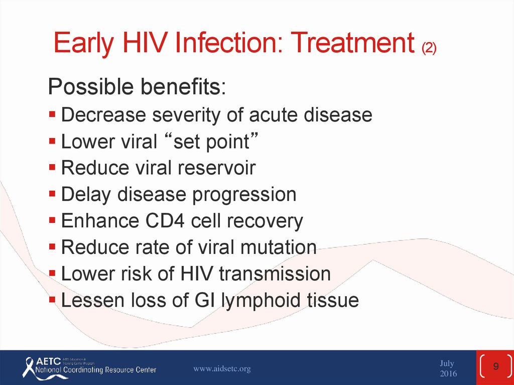 Early HIV Infection: Treatment (2)