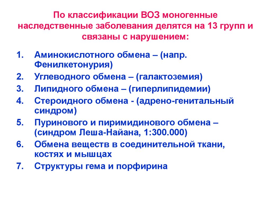 Клинические проявления наследственного заболевания